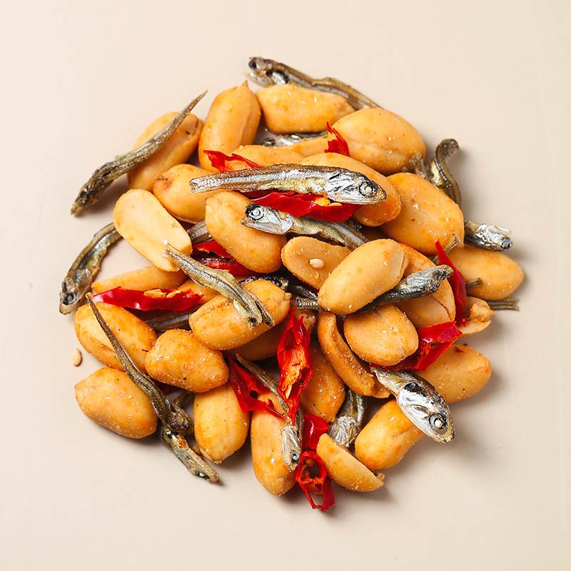 Spicy Peanuts with Dried Anchovies