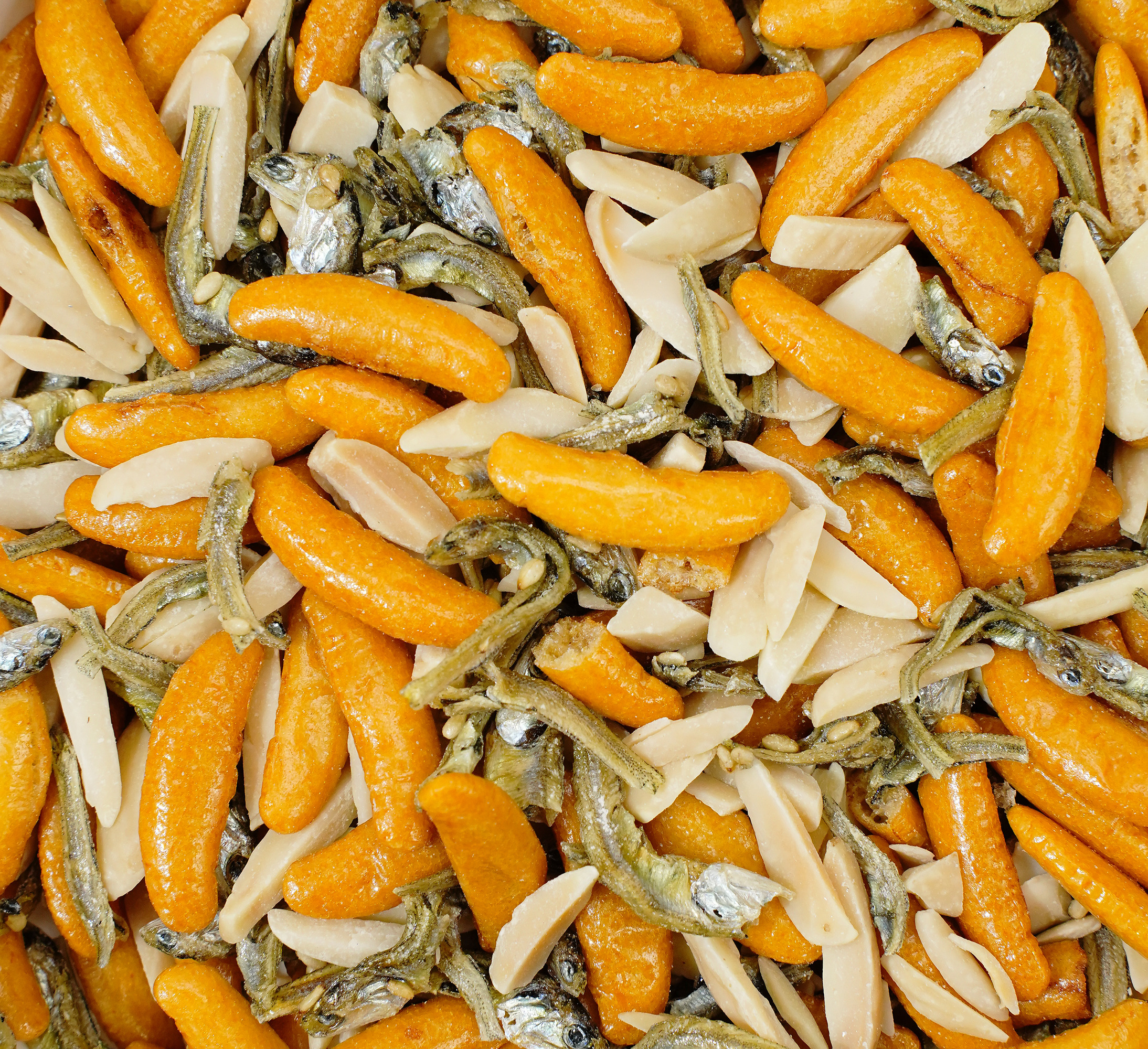 Almond & Rice Crunch with Anchovy